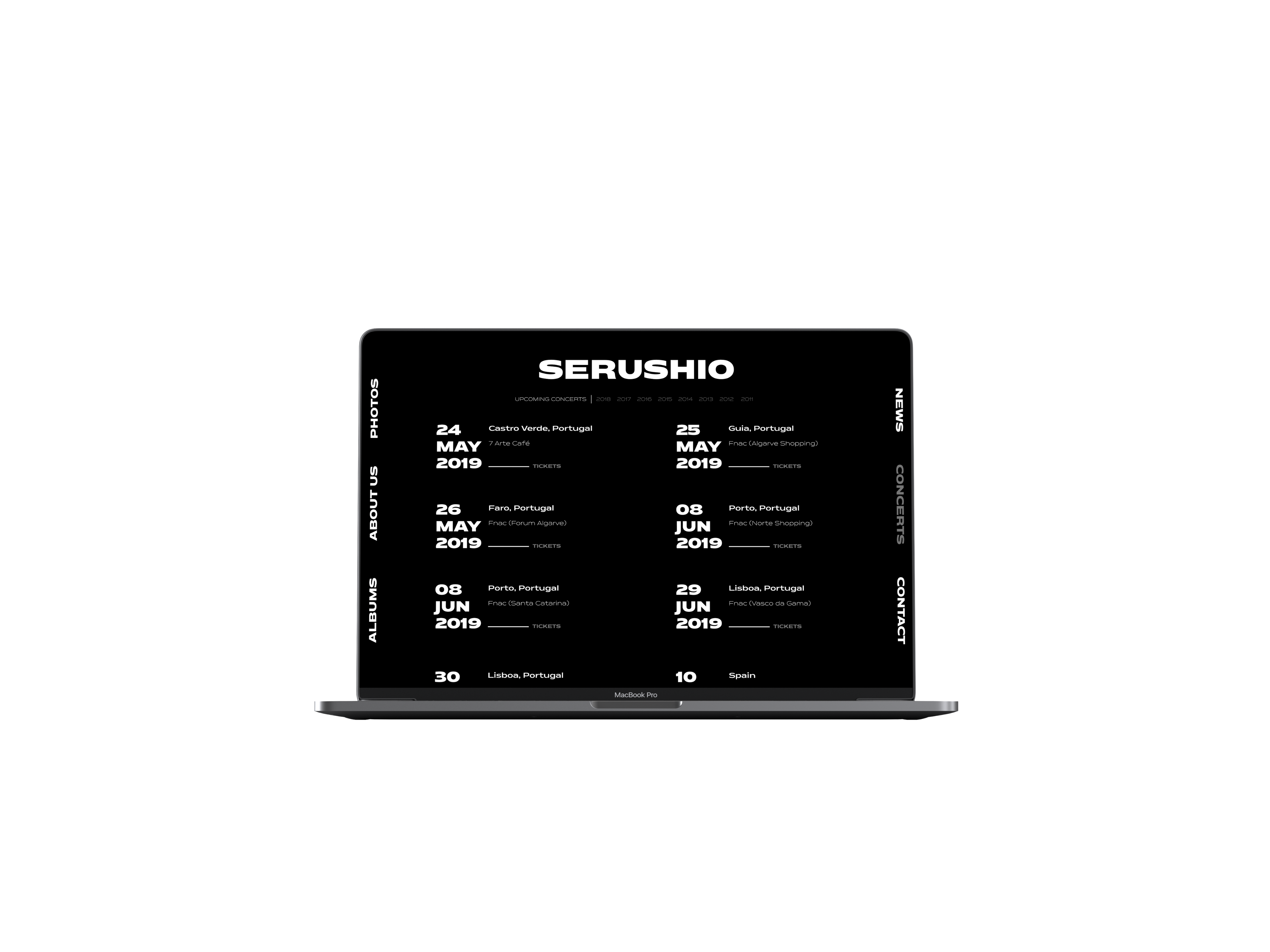 Graphic of a typography specimen showing the alphabet and numerals on top of a dark gray background.