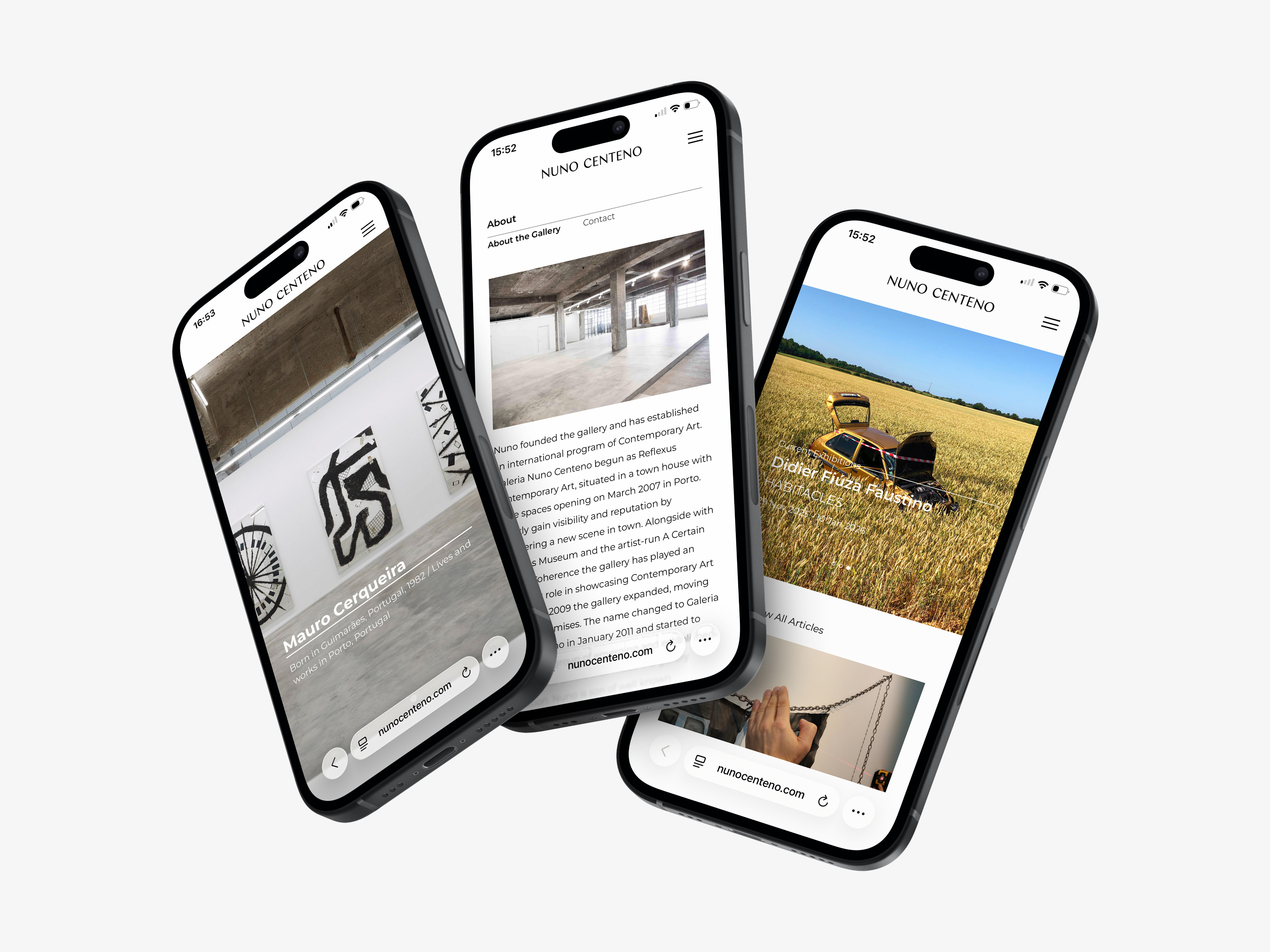 Graphic of a close up of a website depicting an Our Projects page with sample project names and dates.