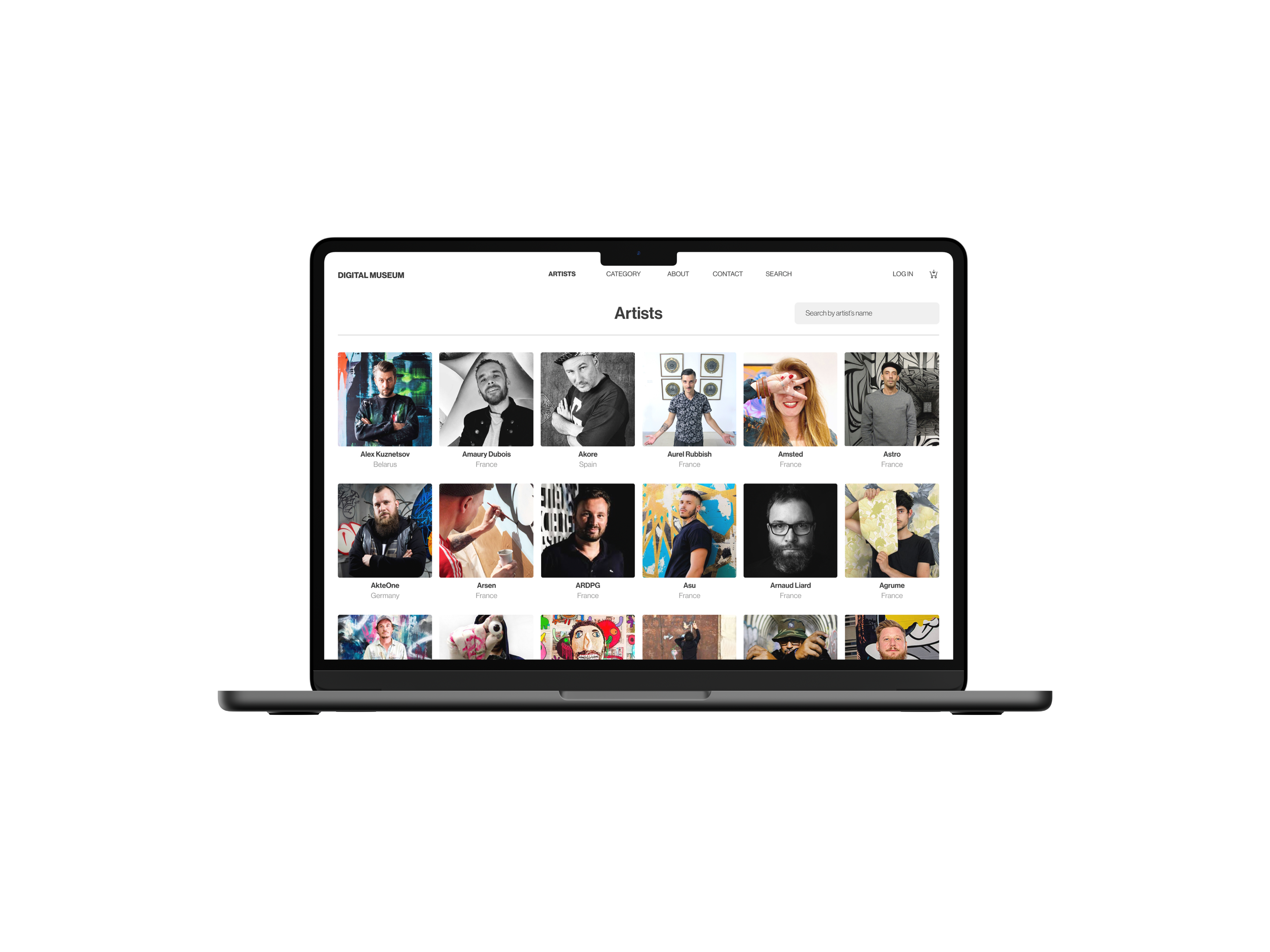 Graphic of a typography specimen showing the alphabet and numerals on top of a dark gray background.