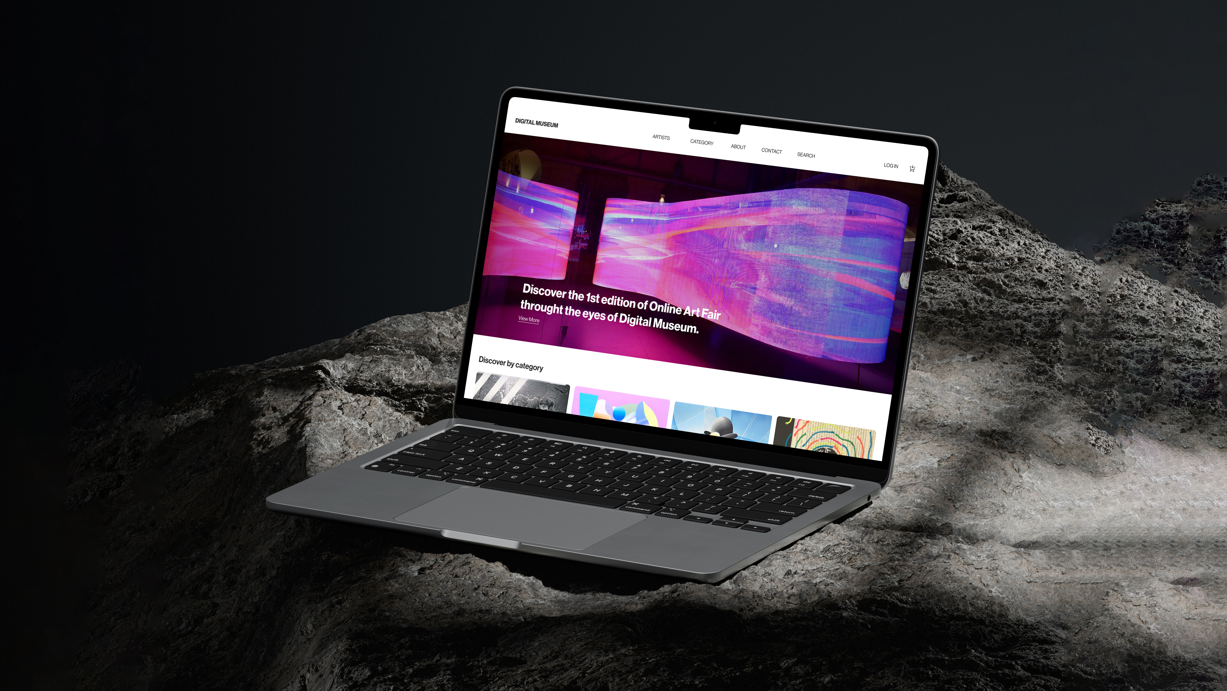 Anders brand wordmark in white placed on top of an image of a modern interior design.